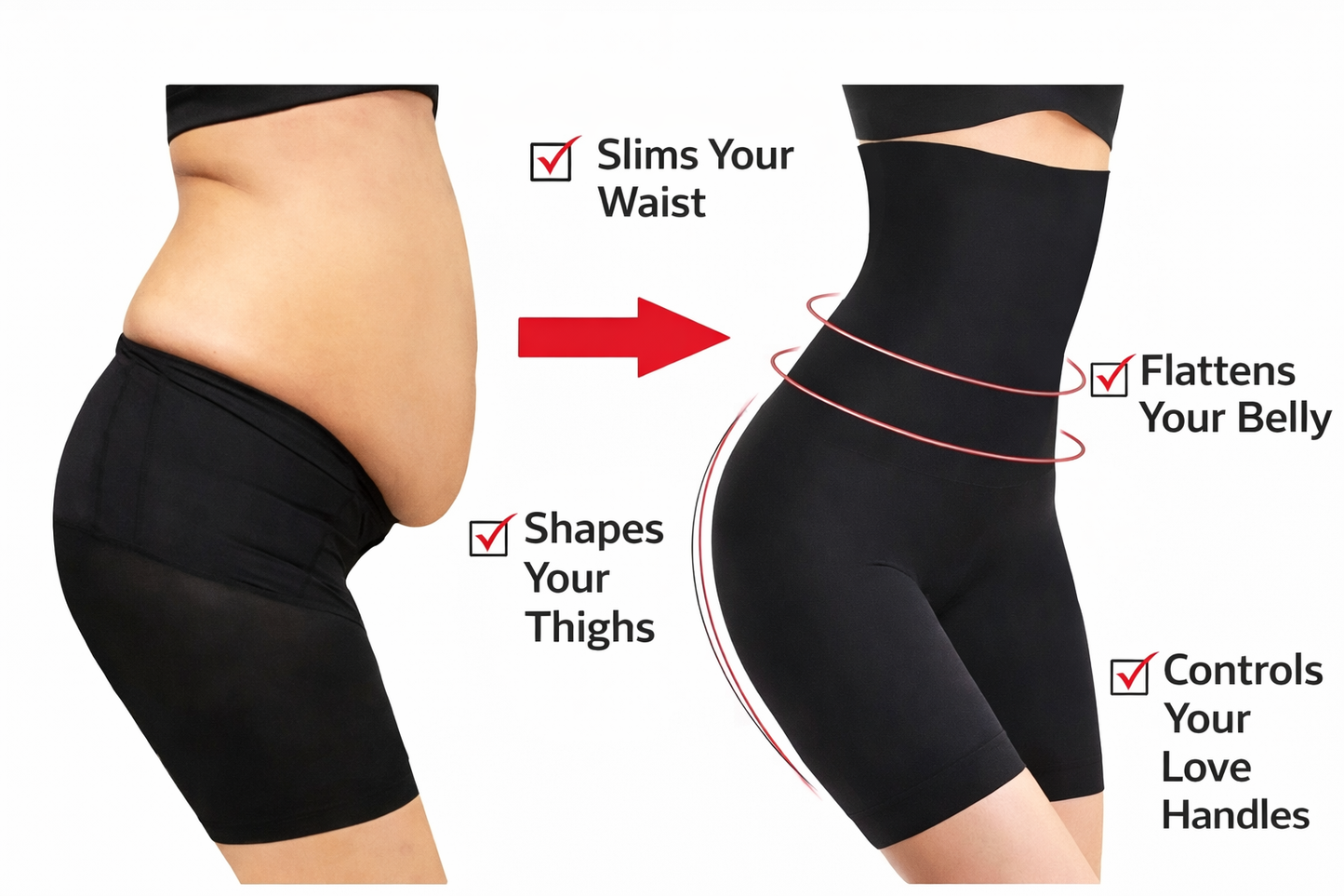 Seamless High Waist Plus Size Shapewear Shorts