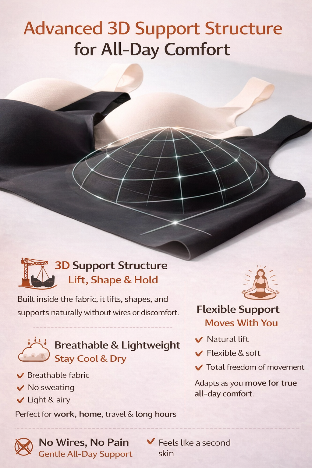 Seamless Thin Sports Bra